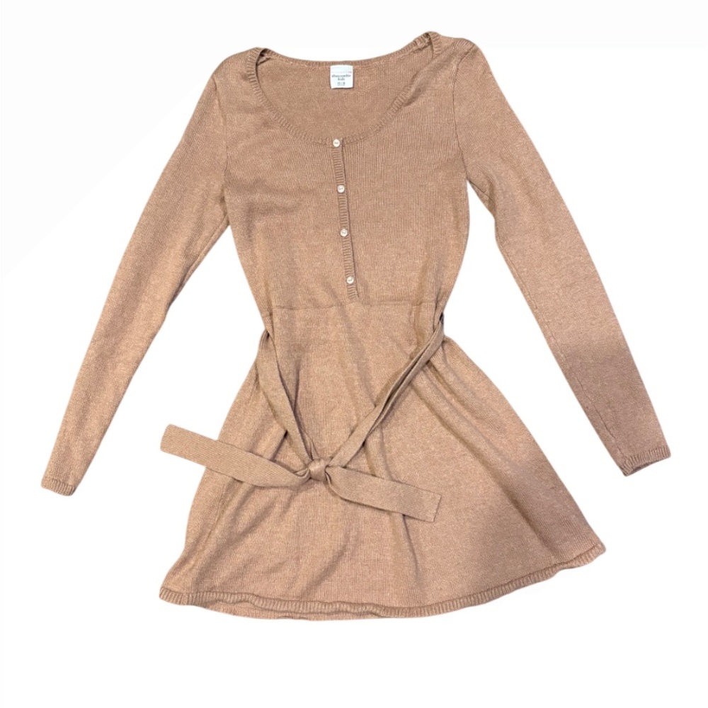 Abercrombie Kids Tan Knit Sweater Dress